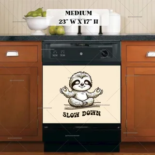 Preview of Meditating Zen Sloth magnet in Medium size.