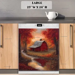 Preview of Autumn Farmhouse Barn magnet in Large size.