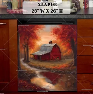 Preview of Autumn Farmhouse Barn magnet in Extra Large size.