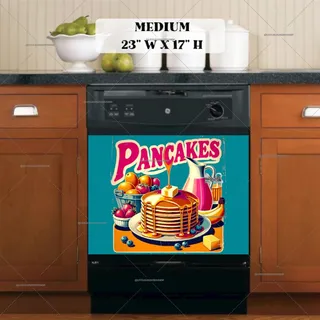 Preview of Retro Pancake Poster magnet in Medium size.