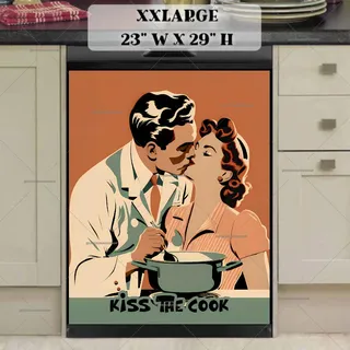 Preview of Retro Couple Cooking magnet in XX Large size.