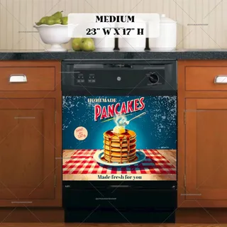 Preview of Retro Homemade Pancakes magnet in Medium size.