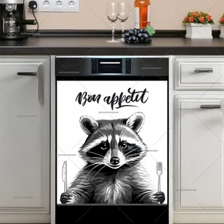 Preview of Cute Hungry Raccoon magnet.