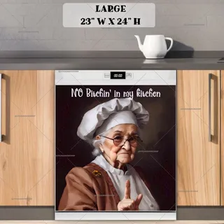 Preview of Funny Grandma’s Kitchen magnet in Large size.