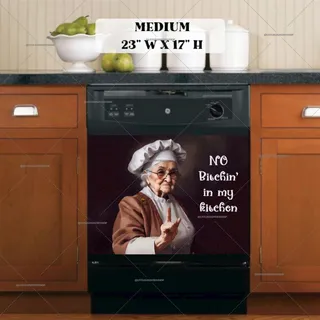 Preview of Funny Grandma’s Kitchen magnet in Medium size.