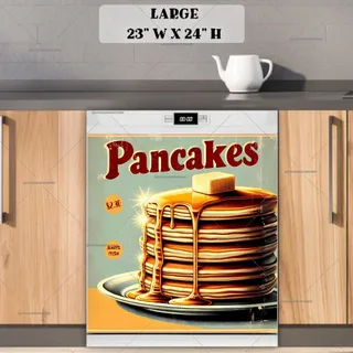 Preview of Retro Pancake Advertisement magnet in Large size.