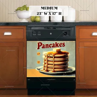 Preview of Retro Pancake Advertisement magnet in Medium size.