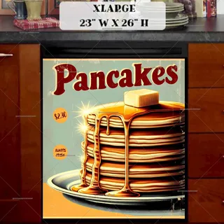 Preview of Retro Pancake Advertisement magnet in Extra Large size.