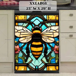 Preview of Stained Glass Beautiful Bumblebee magnet in XX Large size.