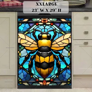 Preview of Stained Glass Pretty Bumblebee magnet in XX Large size.