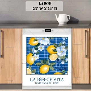 Preview of La Dolce Vita Italian Lemons magnet in Large size.