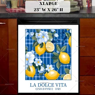 Preview of La Dolce Vita Italian Lemons magnet in Extra Large size.