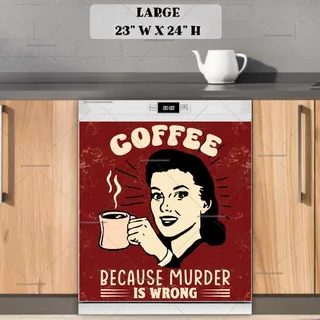 Preview of Retro Coffee Poster magnet in Large size.