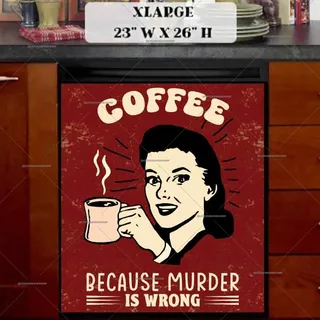 Preview of Retro Coffee Poster magnet in Extra Large size.