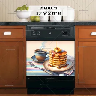 Preview of Watercolor Morning Pancakes magnet in Medium size.