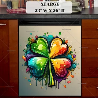 Preview of St. Patrick’s Day Abstract Shamrock magnet in Extra Large size.