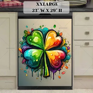 Preview of St. Patrick’s Day Abstract Shamrock magnet in XX Large size.