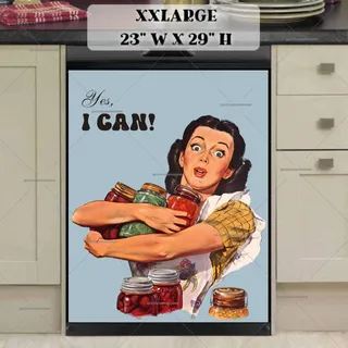 Preview of Retro Housewife with Cans magnet in XX Large size.