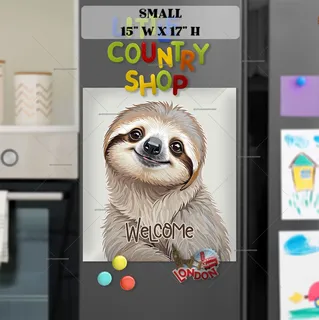 Preview of Adorable Baby Sloth magnet in Small size.