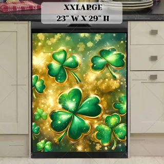 Preview of St. Patrick’s Day Shamrocks and Gold magnet in XX Large size.