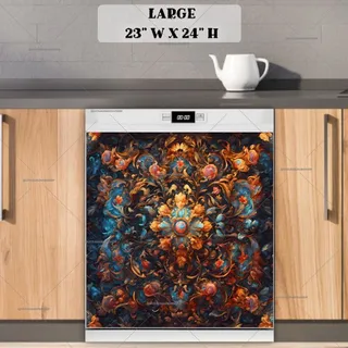 Preview of Abstract Bohemian Design magnet in Large size.