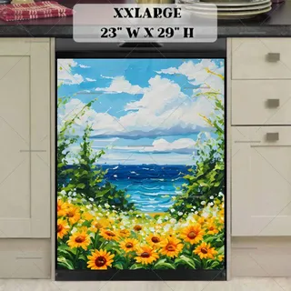 Preview of Seaside Flower Field magnet in XX Large size.