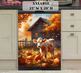 Preview of Autumn Farmhouse Calf magnet in XX Large size.