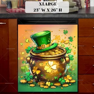 Preview of St. Patrick’s Day Gold Pot magnet in Extra Large size.