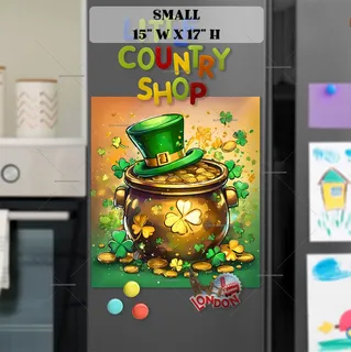 Preview of St. Patrick’s Day Gold Pot magnet in Small size.