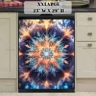 Preview of Abstract Snowflake Mandala magnet in XX Large size.