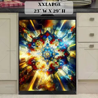 Preview of Stained Glass Mandala magnet in XX Large size.