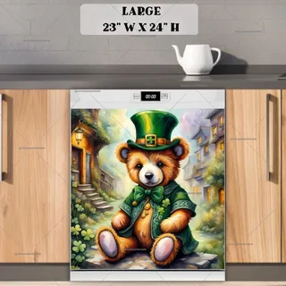 Preview of St. Patrick’s Day Irish Teddy Bear magnet in Large size.