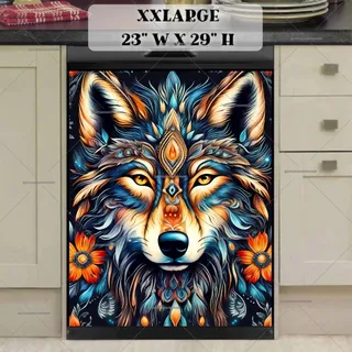 Preview of Bohemian Folklore Wolf magnet in XX Large size.