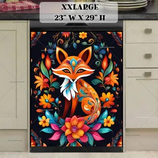 Preview of Little Folklore Floral Fox magnet in XX Large size.