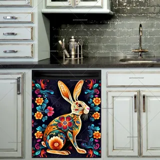 Preview of Bohemian Folklore Rabbit magnet.