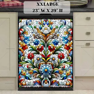 Preview of Stained Glass Folklore Design magnet in XX Large size.