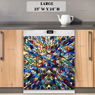 Preview of Stained Glass Ethnic Pattern magnet in Large size.