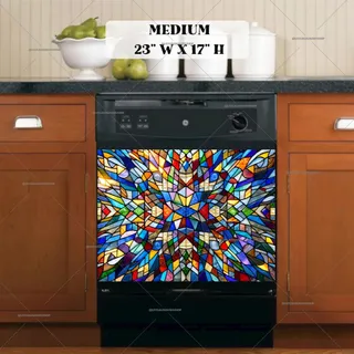 Preview of Stained Glass Ethnic Pattern magnet in Medium size.