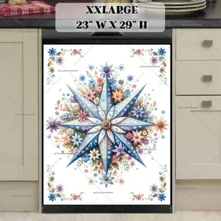 Preview of Bohemian Folk Star and Flowers magnet in XX Large size.