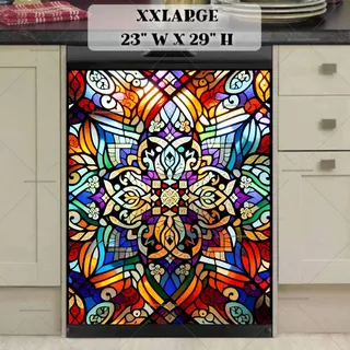 Preview of Stained Glass Mandala Art magnet in XX Large size.