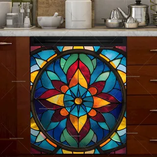 Preview of Stained Glass Mandala magnet.