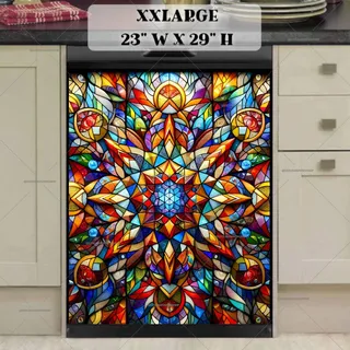 Preview of Stained Glass Folk Art magnet in XX Large size.