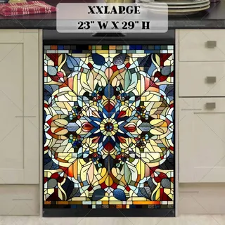 Preview of Stained Glass Folklore Art magnet in XX Large size.