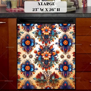 Preview of Eastern European Flower Pattern magnet in Extra Large size.