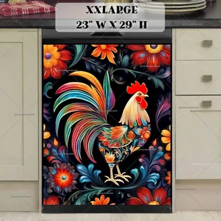 Preview of Boho Farmhouse Rooster magnet in XX Large size.