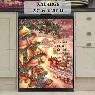 Preview of Vintage Christmas Scene magnet in XX Large size.