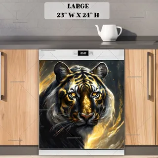 Preview of Beautiful Golden Tiger magnet in Large size.