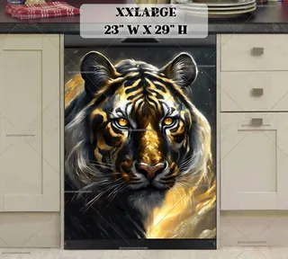 Preview of Beautiful Golden Tiger magnet in XX Large size.