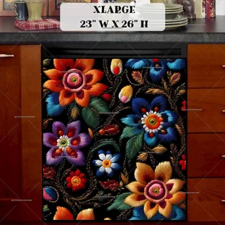 Preview of Beautiful Hungarian Folk Design magnet in Extra Large size.