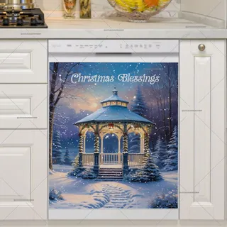 Preview of Beautiful Christmas Gazebo magnet.